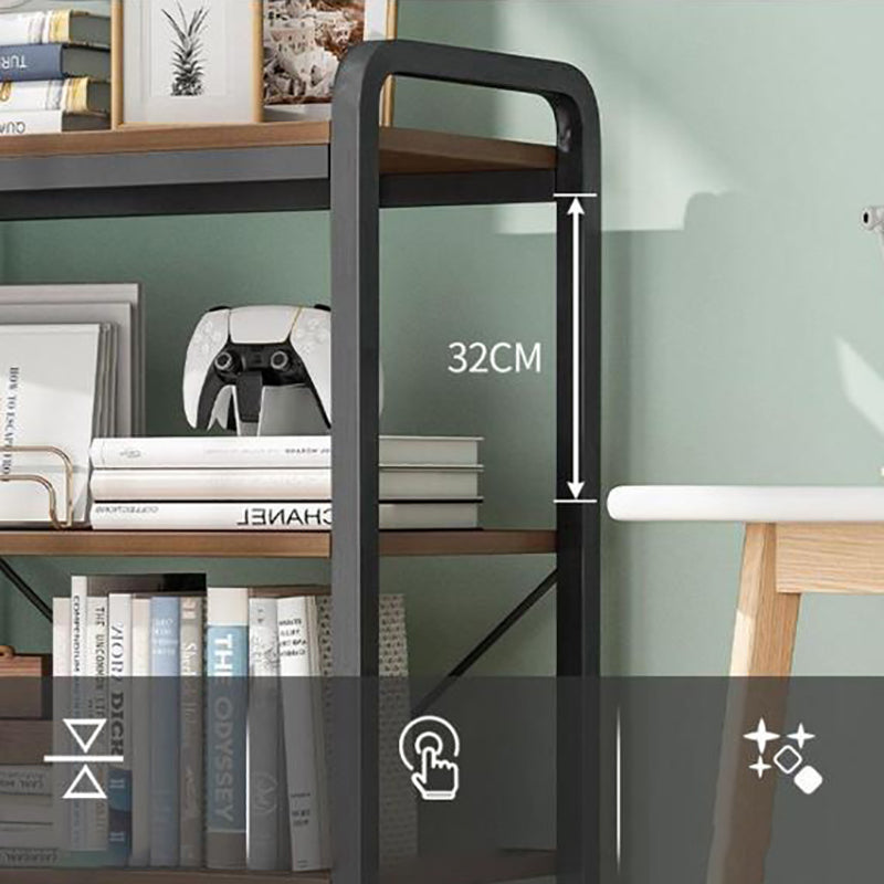 Modern Open Back Etagere Bookcase Steel Bookshelf for Home Office Clearhalo 'Bookcases' 'furn' 'furn_bookcases' 'Furniture' 'Office Furniture' 5511509