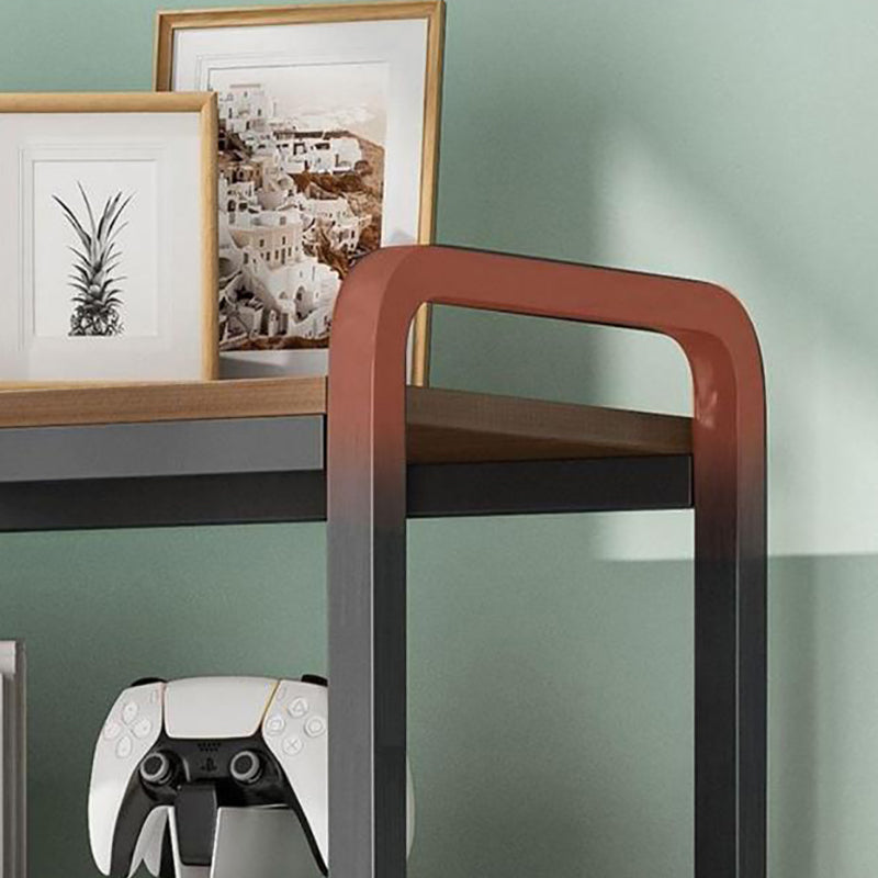 Modern Open Back Etagere Bookcase Steel Bookshelf for Home Office Clearhalo 'Bookcases' 'furn' 'furn_bookcases' 'Furniture' 'Office Furniture' 5511512