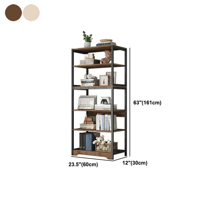 Modern Open Back Etagere Bookcase Steel Bookshelf for Home Office Clearhalo 'Bookcases' 'furn' 'furn_bookcases' 'Furniture' 'Office Furniture' 5511524