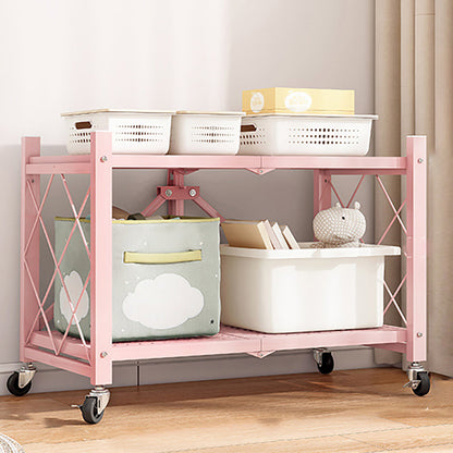 Libreria di libreria di deposito in metallo pieghevole Nordico Rettangolo mobile