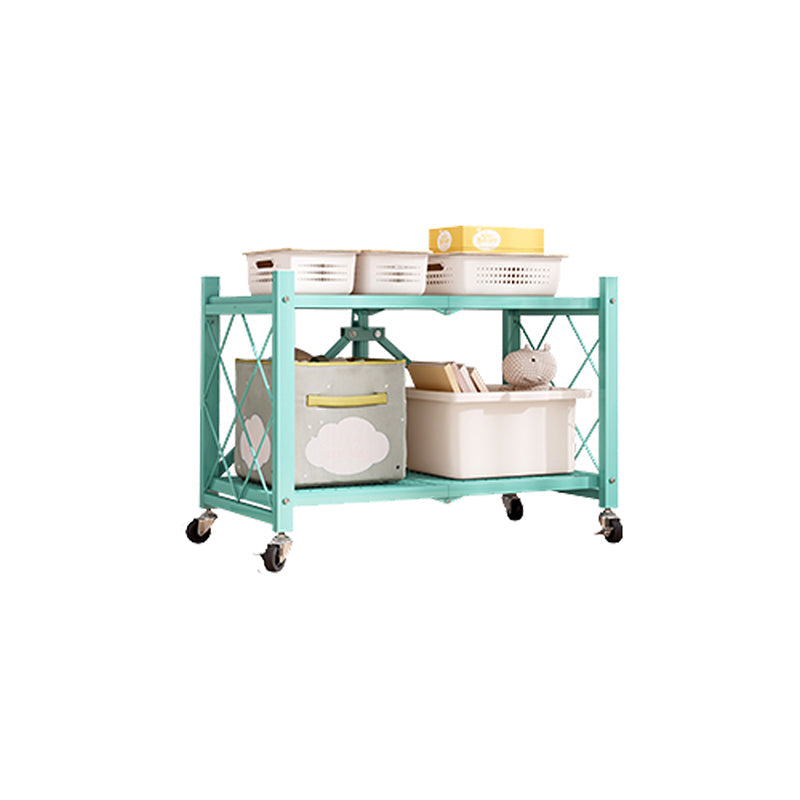 Libreria di libreria di deposito in metallo pieghevole Nordico Rettangolo mobile