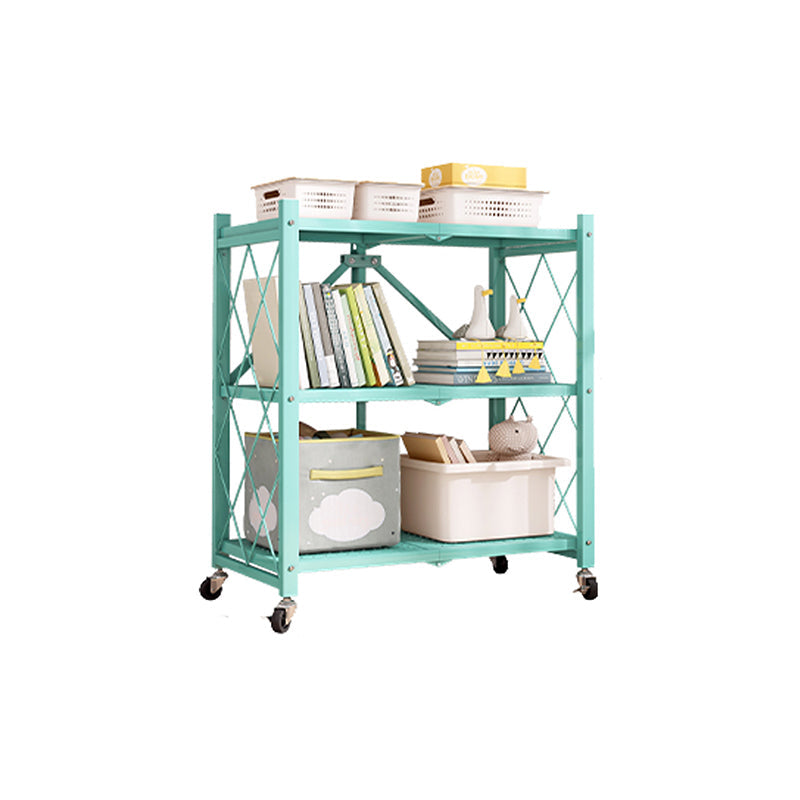 Libreria di libreria di deposito in metallo pieghevole Nordico Rettangolo mobile