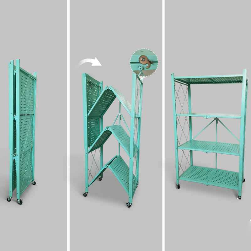 Libreria di libreria di deposito in metallo pieghevole Nordico Rettangolo mobile