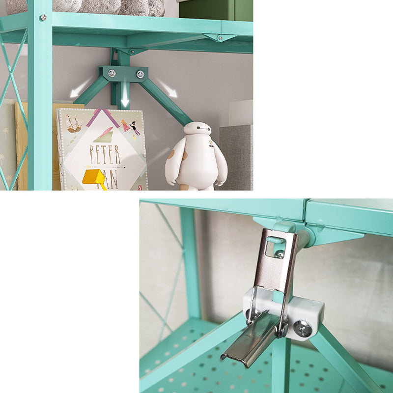 Libreria di libreria di deposito in metallo pieghevole Nordico Rettangolo mobile