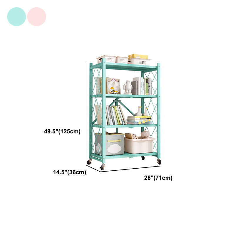 Libreria di libreria di deposito in metallo pieghevole Nordico Rettangolo mobile