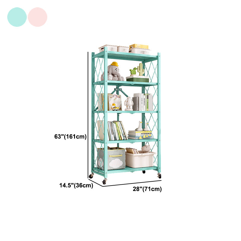 Libreria di libreria di deposito in metallo pieghevole Nordico Rettangolo mobile
