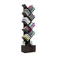 Modern Engineer Wood Bookshelf 7.87" Wide Office Shelf Bookcase 13.5"L x 7.9"W x 58"H Dark Walnut Clearhalo 'Bookcases' 'furn' 'furn_bookcases' 'Furniture' 'Office Furniture' 5511679