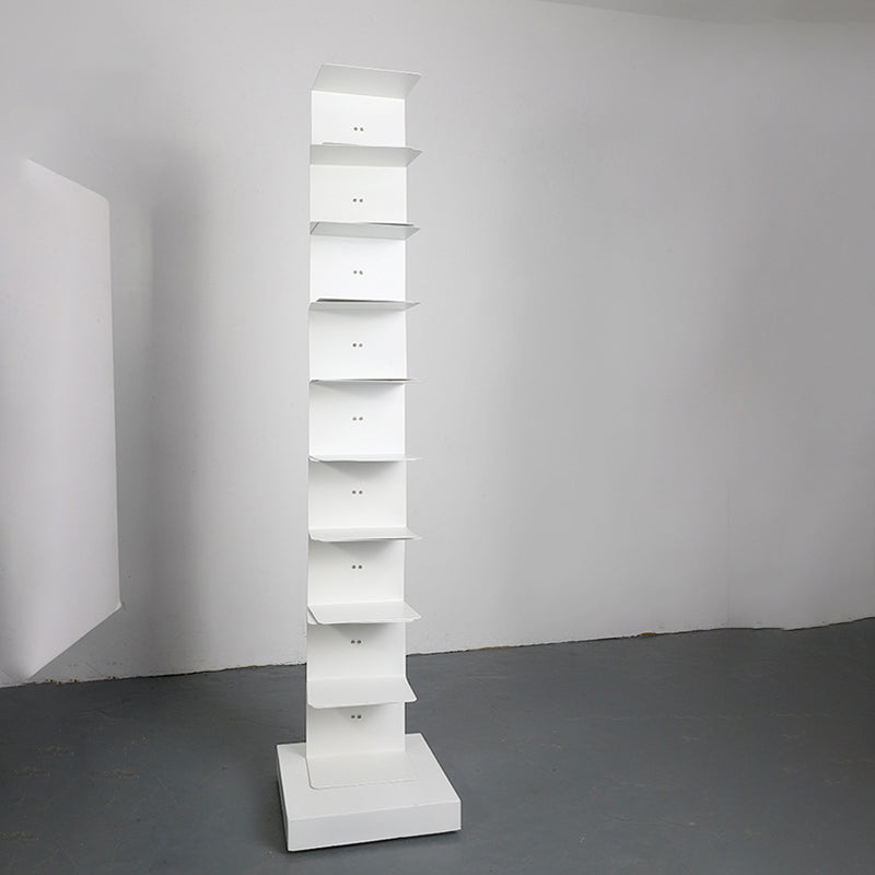 Libreria moderna in metallo, libreria geometrica chiusa per qualsiasi stanza