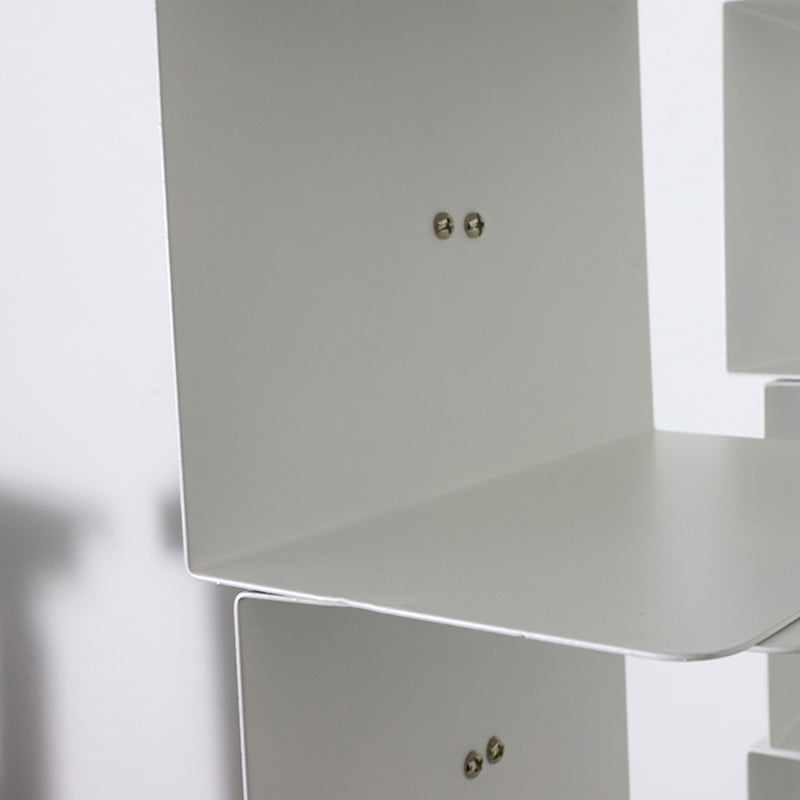 Libreria moderna in metallo, libreria geometrica chiusa per qualsiasi stanza