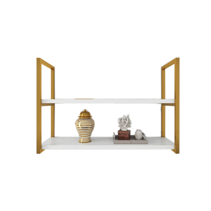 Libreria di libreria industriale a muro di scaffale in legno rettangolo