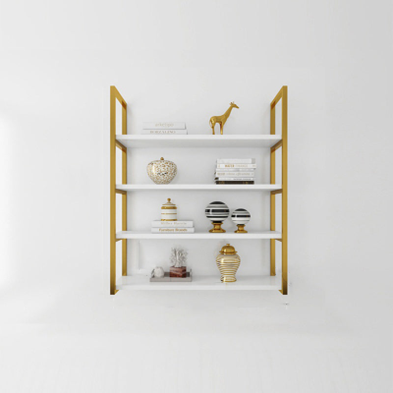 Libreria di libreria industriale a muro di scaffale in legno rettangolo