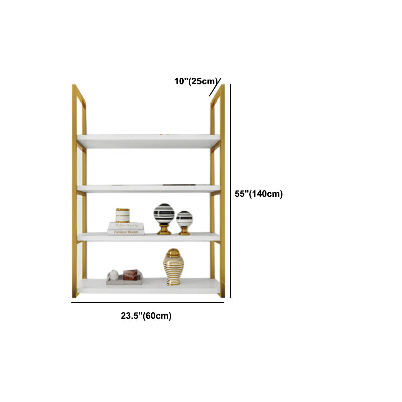 Libreria di libreria industriale a muro di scaffale in legno rettangolo