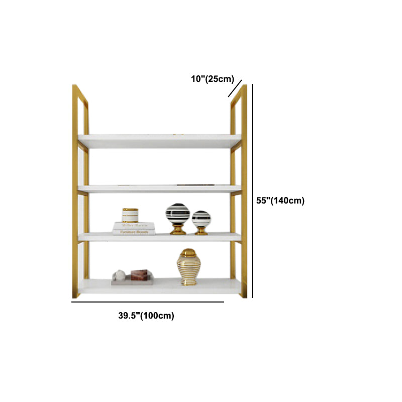 Libreria di libreria industriale a muro di scaffale in legno rettangolo