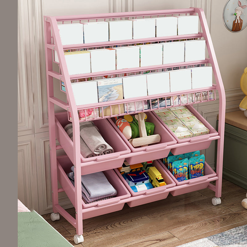 Estantería moderna de metal, múltiples niveles con estantería de ruedas para cualquier habitación