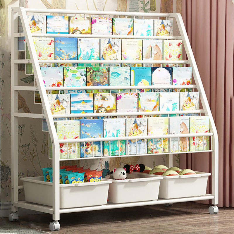 Estantería moderna de metal, múltiples niveles con estantería de ruedas para cualquier habitación