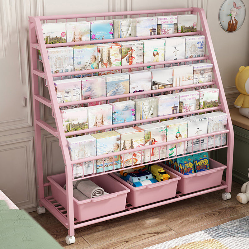 Estantería moderna de metal, múltiples niveles con estantería de ruedas para cualquier habitación