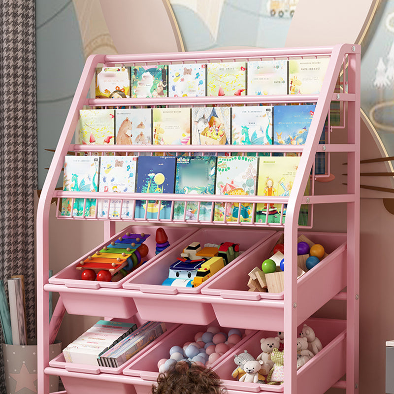 Estantería moderna de metal, múltiples niveles con estantería de ruedas para cualquier habitación