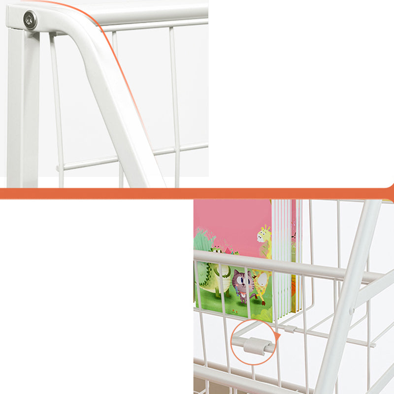 Estantería moderna de metal, múltiples niveles con estantería de ruedas para cualquier habitación