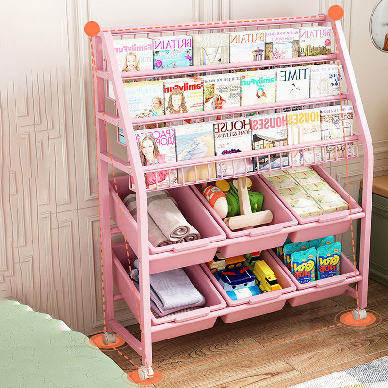 Estantería moderna de metal, múltiples niveles con estantería de ruedas para cualquier habitación