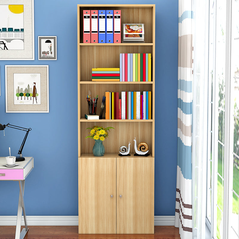 Closed Back Standard Storage Bookcase Nordic Wooden Bookshelf