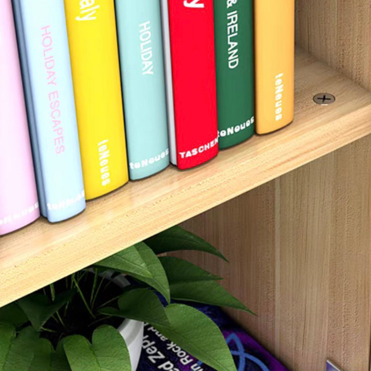 Closed Back Standard Storage Bookcase Nordic Wooden Bookshelf