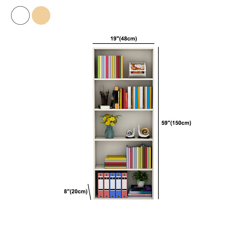 Closed Back Standard Storage Bookcase Nordic Wooden Bookshelf