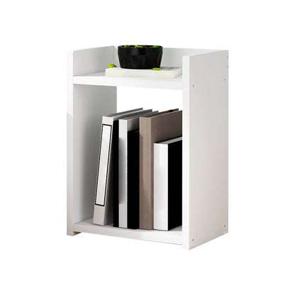 Houten boekenkast moderne minimalistische thuisstudie hoek rechthoekige boekenplank