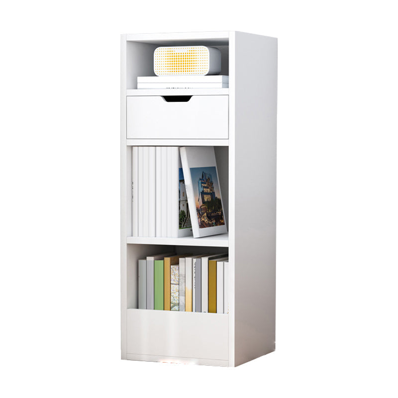 Houten boekenkast moderne minimalistische thuisstudie hoek rechthoekige boekenplank