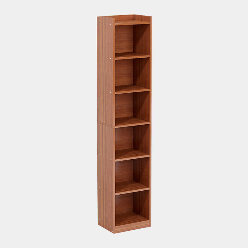 Houten boekenkast moderne minimalistische thuisstudie hoek rechthoekige boekenplank