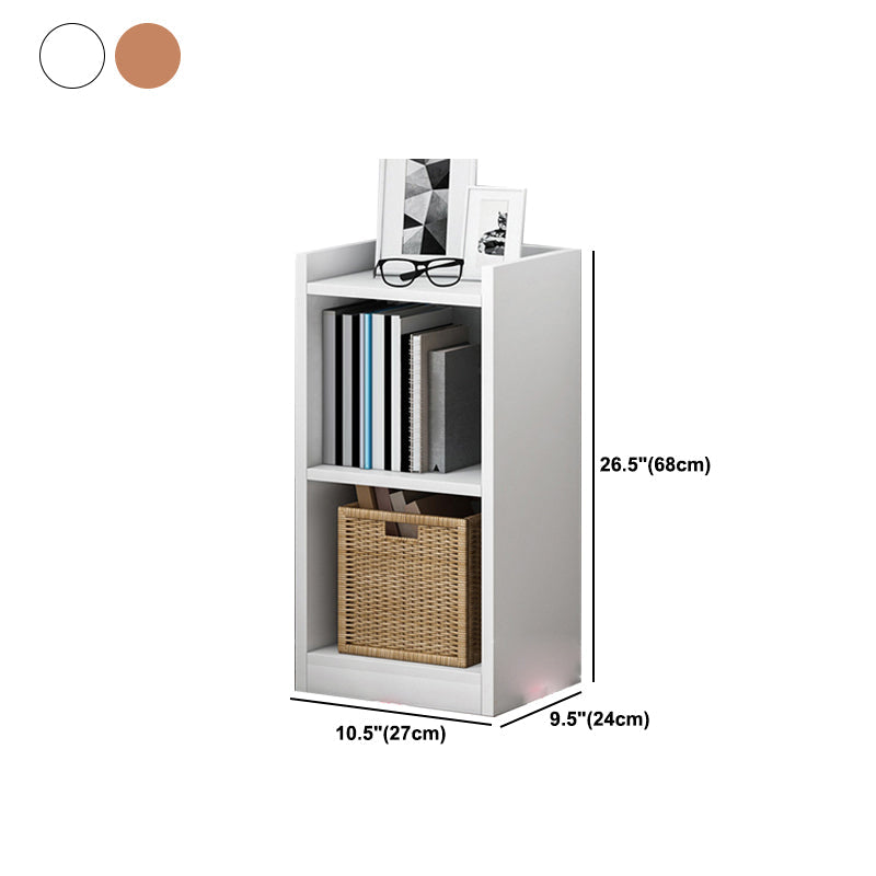 Houten boekenkast moderne minimalistische thuisstudie hoek rechthoekige boekenplank