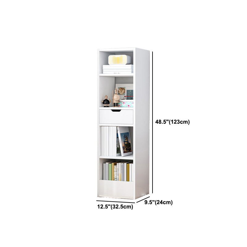 Houten boekenkast moderne minimalistische thuisstudie hoek rechthoekige boekenplank