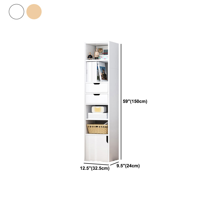Houten boekenkast moderne minimalistische thuisstudie hoek rechthoekige boekenplank