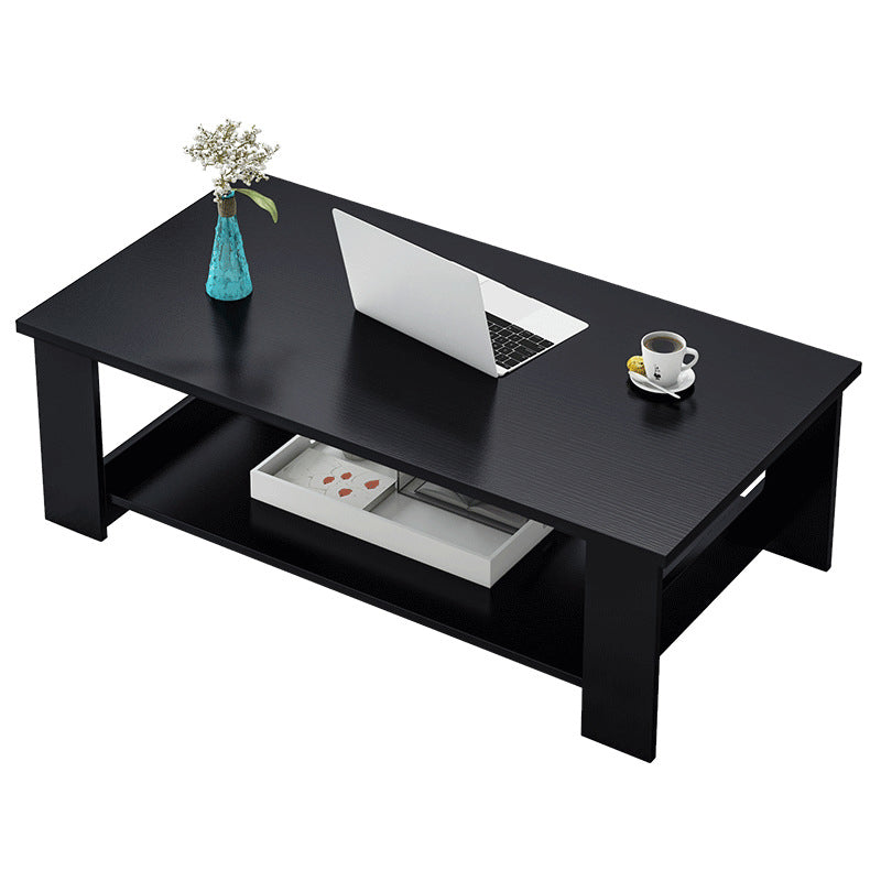 Modern Style Rectangular Artificial Material 4 Legs Base Design Coffee Table