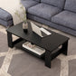 Modern Style Rectangular Artificial Material 4 Legs Base Design Coffee Table