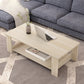 Modern Style Rectangular Artificial Material 4 Legs Base Design Coffee Table