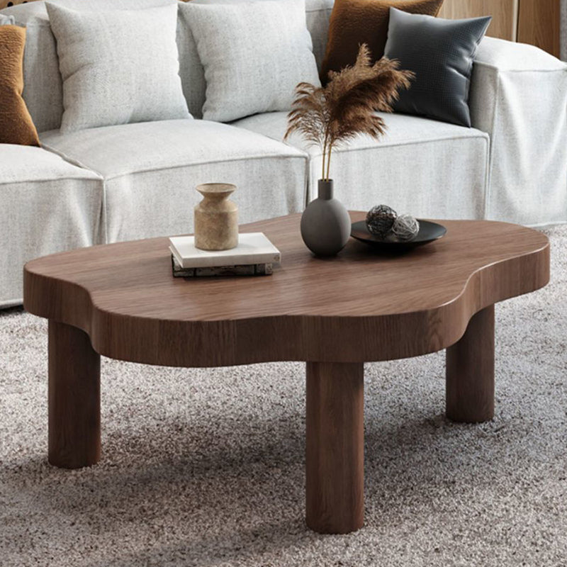 Nordic Style Free Shape Solid Wood 3 Legs Base Design Coffee Table Clearhalo 'Coffee & Accent Tables' 'Coffee Tables' 'coffee_tables' 'furn' 'furn_coffee_tables' 'Furniture' 'Living Room Furniture' 5512919