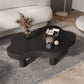 Nordic Style Free Shape Solid Wood 3 Legs Base Design Coffee Table Black Clearhalo 'Coffee & Accent Tables' 'Coffee Tables' 'coffee_tables' 'furn' 'furn_coffee_tables' 'Furniture' 'Living Room Furniture' 5512921