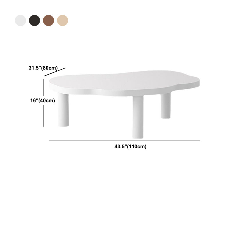Nordic Style Free Shape Solid Wood 3 Legs Base Design Coffee Table Clearhalo 'Coffee & Accent Tables' 'Coffee Tables' 'coffee_tables' 'furn' 'furn_coffee_tables' 'Furniture' 'Living Room Furniture' 5512923