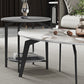 2 Nesting Slate Coffee Table Set Oval Coffee Table with Storage Clearhalo 'Coffee & Accent Tables' 'Coffee Tables' 'coffee_tables' 'furn' 'furn_coffee_tables' 'Furniture' 'Living Room Furniture' 5512988
