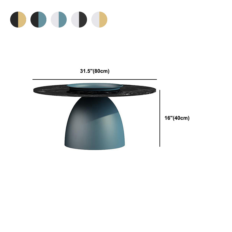 Modern Style Round Metal Table Metal Pedestal Base Coffee Table Clearhalo 'Coffee & Accent Tables' 'Coffee Tables' 'coffee_tables' 'furn' 'furn_coffee_tables' 'Furniture' 'Living Room Furniture' 5513127