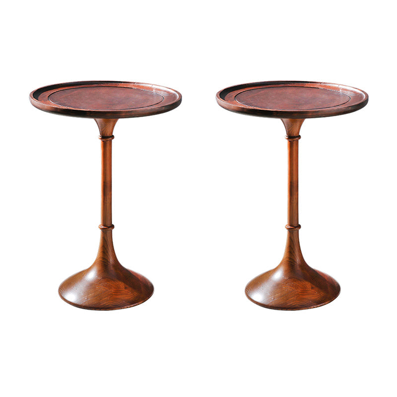 Tableau latérale rustique en bois rond en bois 25,5 "/27,5" Table de l'extrémité du piédestal de haut