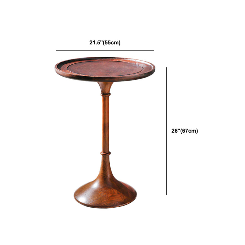 Tableau latérale rustique en bois rond en bois 25,5 "/27,5" Table de l'extrémité du piédestal de haut