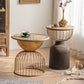 Antique Brass/Black End Table French Country Round Wood Side Table Clearhalo 'Coffee & Accent Tables' 'End & Side Tables' 'end_side_tables' 'furn' 'furn_end_side_tables' 'Furniture' 'Living Room Furniture' 5513281