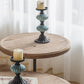 French Country Round Wooden Top Side Table Antique Brown Pedestal End Snake Table Clearhalo 'Coffee & Accent Tables' 'End & Side Tables' 'end_side_tables' 'furn' 'furn_end_side_tables' 'Furniture' 'Living Room Furniture' 5513336