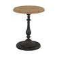 French Country Round Wooden Top Side Table Antique Brown Pedestal End Snake Table Clearhalo 'Coffee & Accent Tables' 'End & Side Tables' 'end_side_tables' 'furn' 'furn_end_side_tables' 'Furniture' 'Living Room Furniture' 5513344