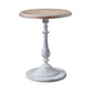 French Country Round Wooden Top Side Table Antique Brown Pedestal End Snake Table Clearhalo 'Coffee & Accent Tables' 'End & Side Tables' 'end_side_tables' 'furn' 'furn_end_side_tables' 'Furniture' 'Living Room Furniture' 5513345