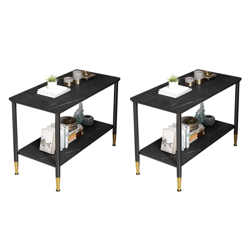 21,65 "Table de bout à 4 jambes de haut Table d'appoint rectangulaire moderne