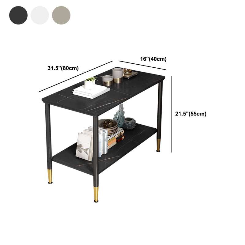 21,65 "Table de bout à 4 jambes de haut Table d'appoint rectangulaire moderne