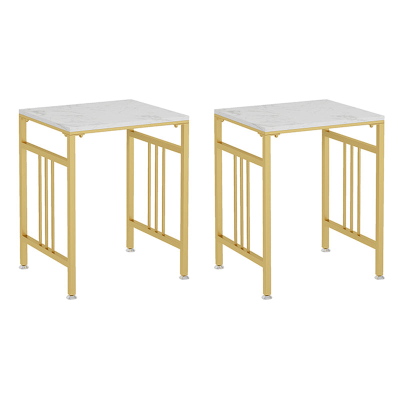 Modernistische vierkante lei bovenste zijtafel metalen 4 poten eindtafel