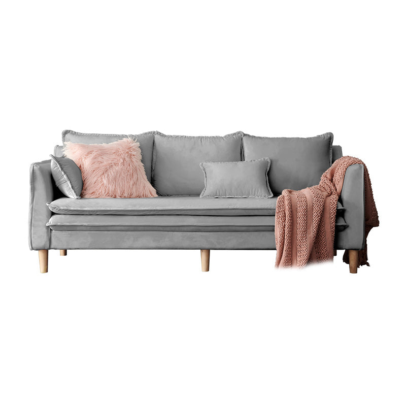 Tuxedo Bran Mélange de coton contemporain / Faux Couber / Velvet Sofa Couch
